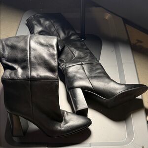 Zara Black Heeled Boots